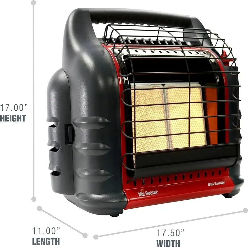 18,000 BTU Portable Propane Heater – Compact Big Buddy Model for Indoor/Outdoor Use