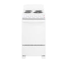 2025 20-Inch 4-Burner Electric Range – Freestanding White Smooth-Top Cooking Appliance