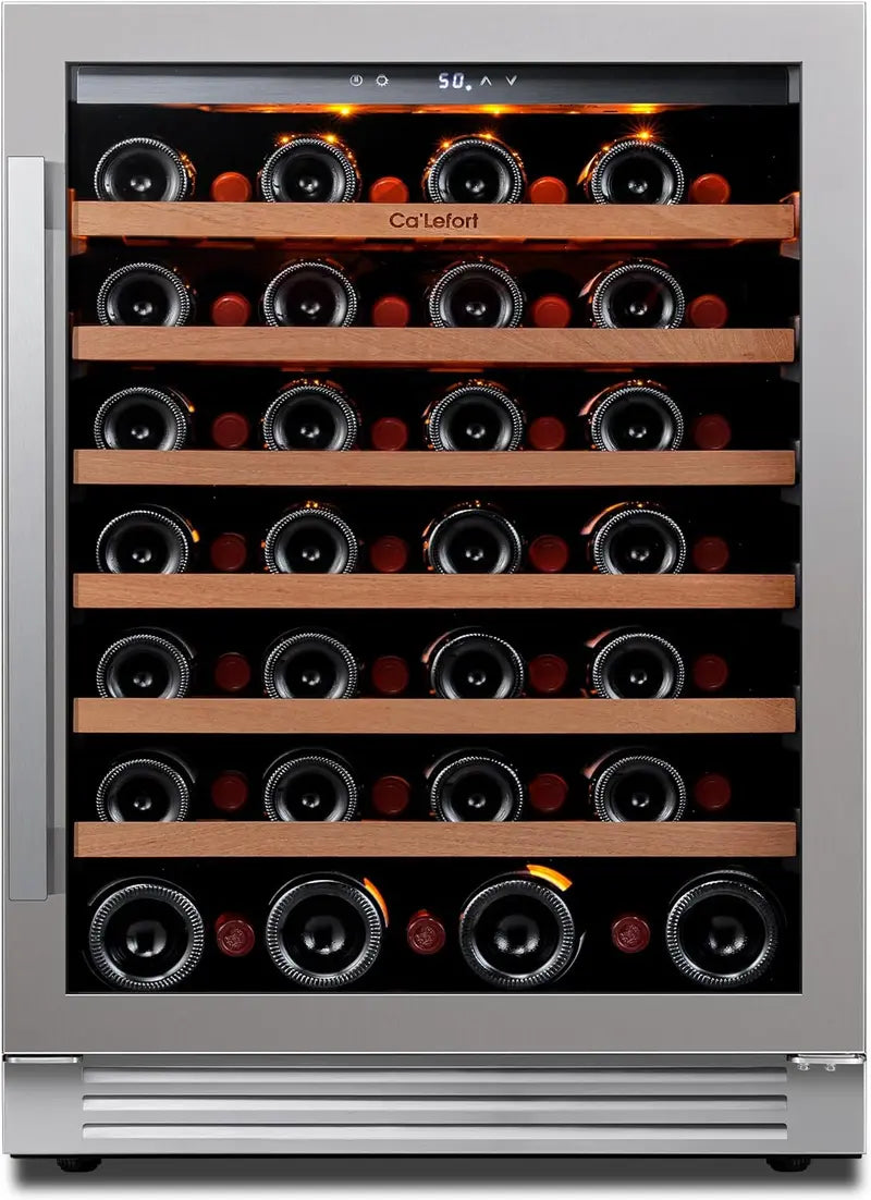 24-Inch Smart Dual-Zone Wine Refrigerator – 46-Bottle Capacity, Touchscreen Control, 40–65°F Range