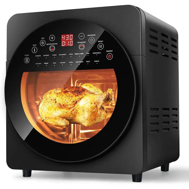 16-in-1 Large Air Fryer Toaster Oven – Convection Roaster with Rotisserie, Dehydrator, and Multiple Cooking Modes